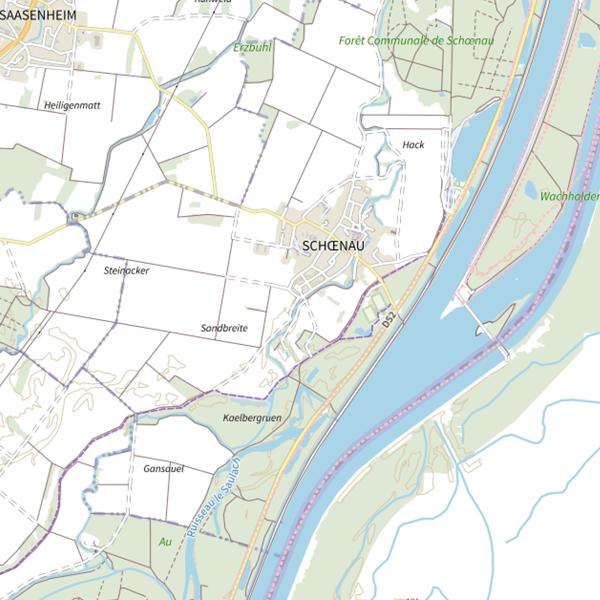 Plan cartographique de Étang de Schoenau