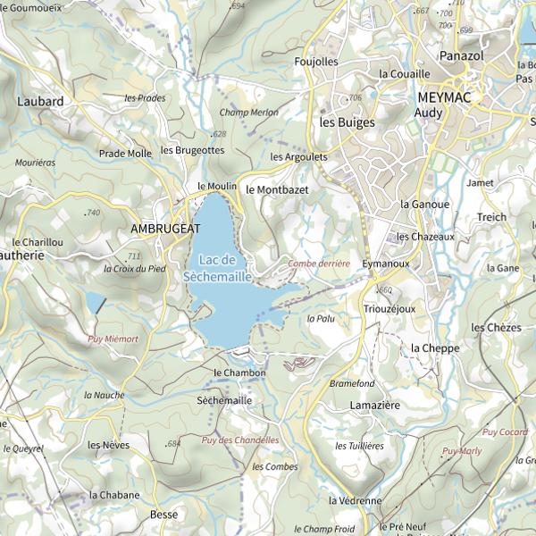 Plan cartographique de Étang de Sèchemailles