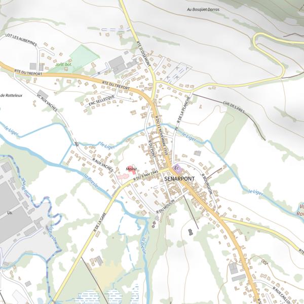 Plan cartographique de Étang de Sénarpont