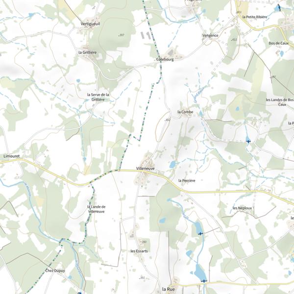 Plan cartographique de Étang de Séreilhac