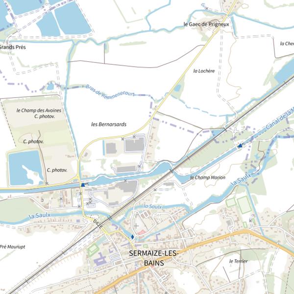 Plan cartographique de Étang de Sermaize les Bains