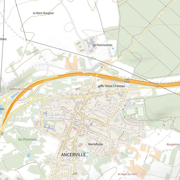 Plan cartographique de Étang de Sommelonne