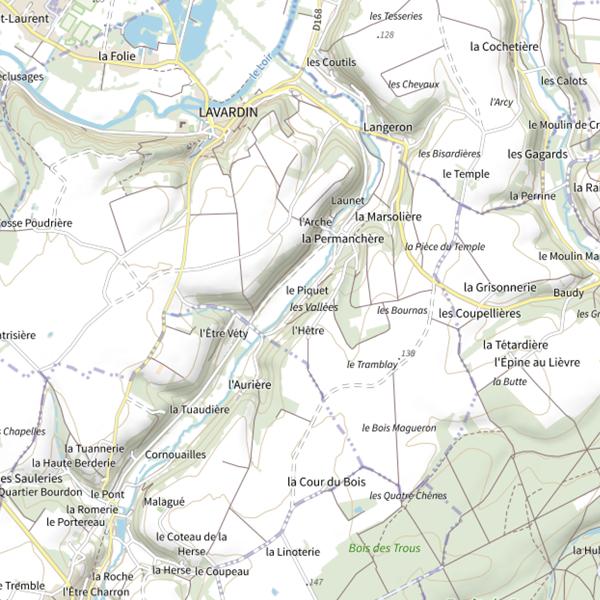Plan cartographique de Étang de St Arnoult
