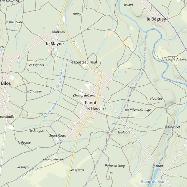Plan cartographique de Étang de Surgenne