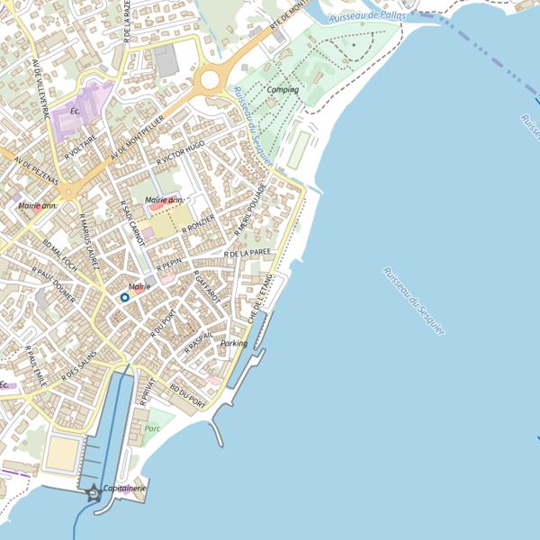 Plan cartographique de Étang de Thau