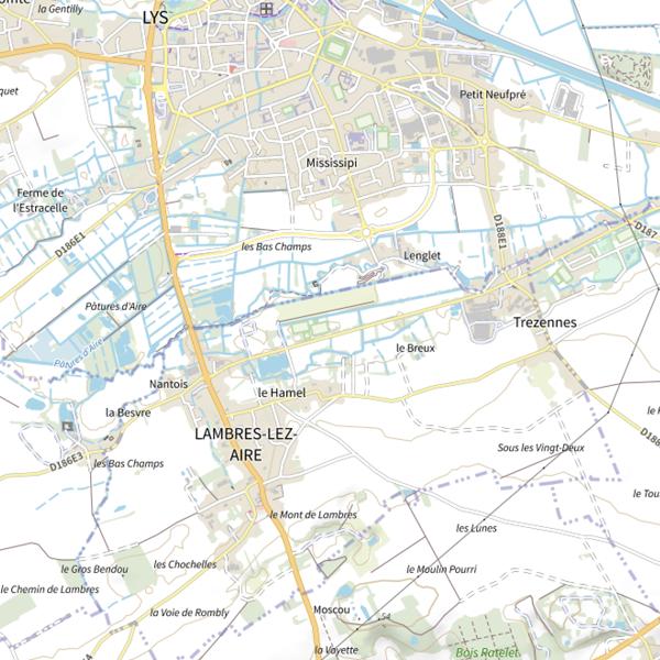 Plan cartographique de Étang de Trézennes