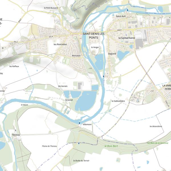 Plan cartographique de Étang de Vaumigny