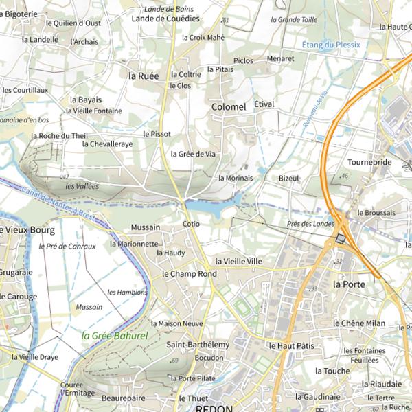 Plan cartographique de Étang de Via
