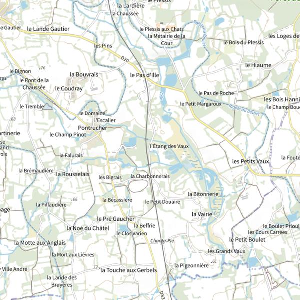Plan cartographique de Étang de Ville Morin