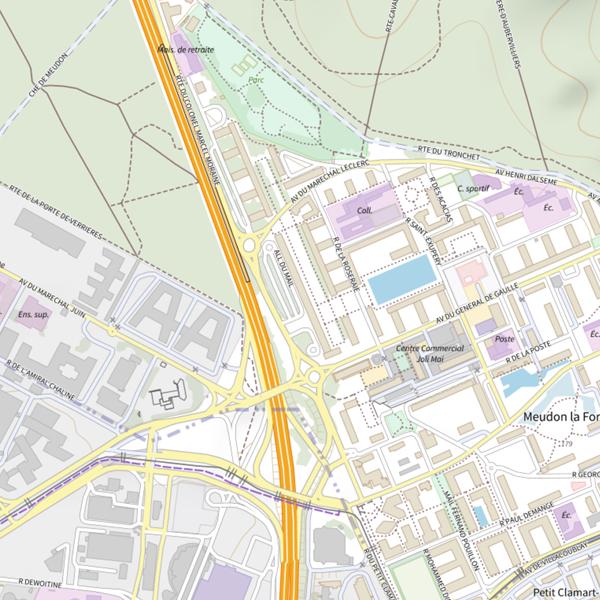 Plan cartographique de Étang de Villebon