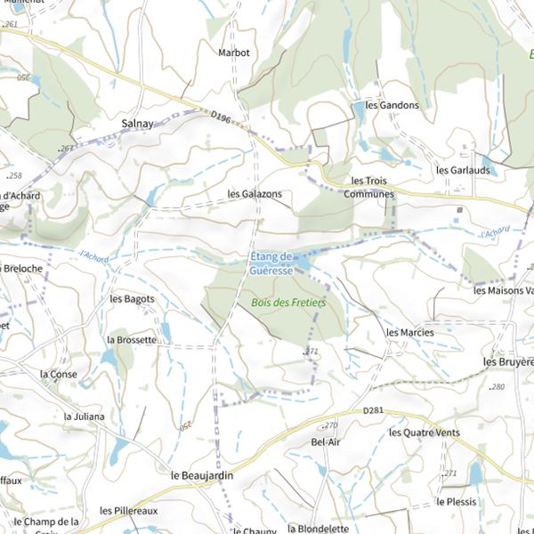 Plan cartographique de Étang de Vitré