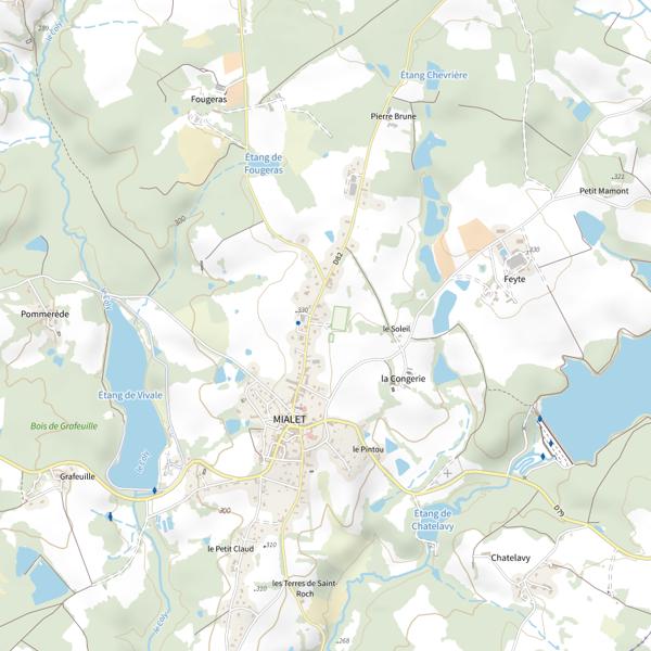Plan cartographique de Étang de Vivale