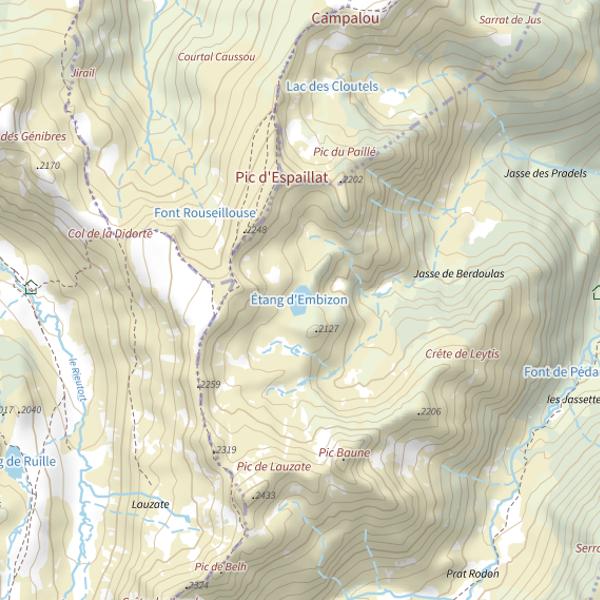 Plan cartographique de Étang d'Embizon (Savignac-les-Ormeaux)