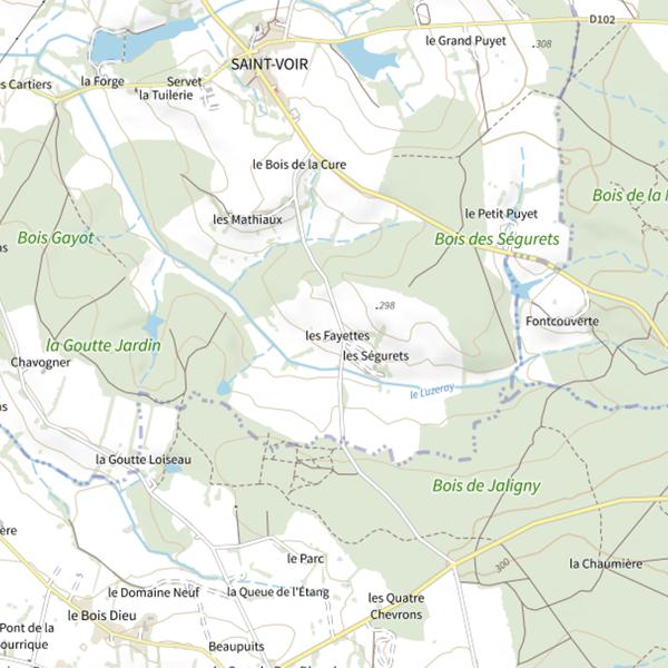 Plan cartographique de Étang Denis et Ronfay