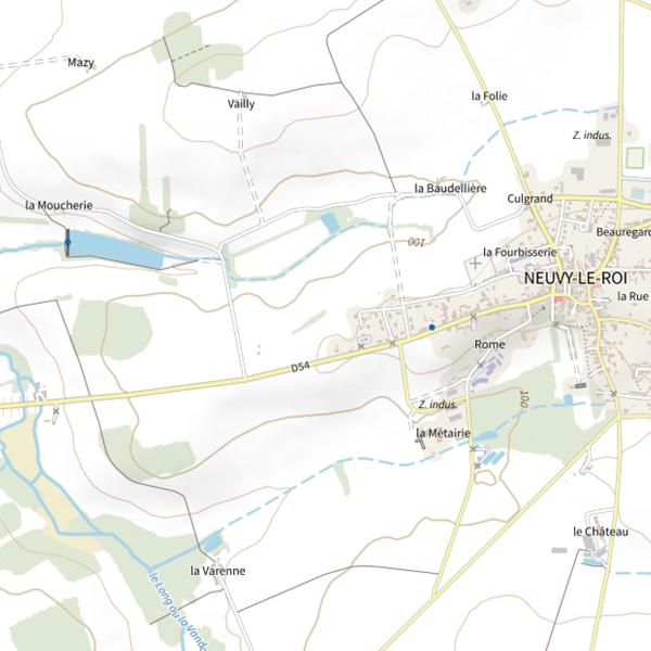 Plan cartographique de Étang des Arguillonnières