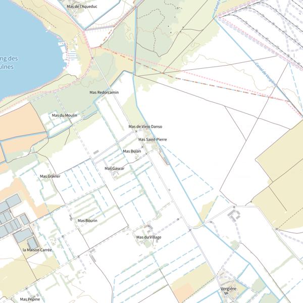 Plan cartographique de Étang des Aulnes