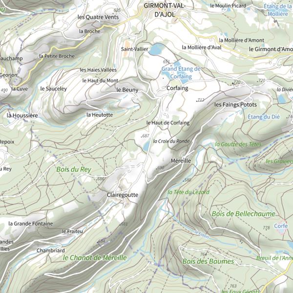 Plan cartographique de Étang des Basses