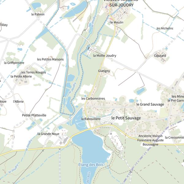 Plan cartographique de Étang des Bois
