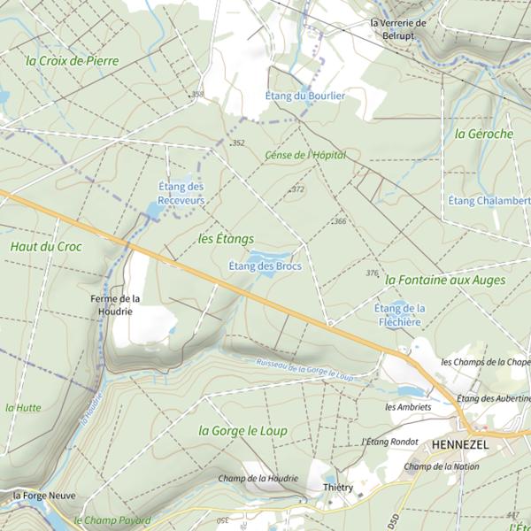 Plan cartographique de Étang des Brocs