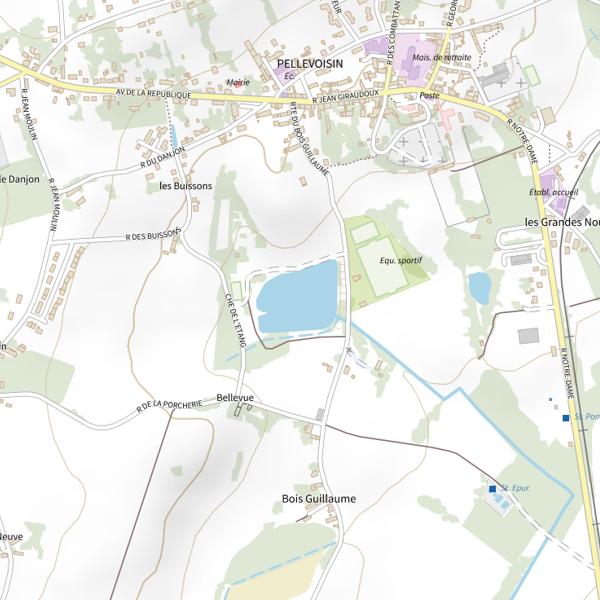 Plan cartographique de Étang des Buissons