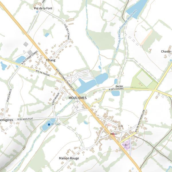 Plan cartographique de Étang des Chardons
