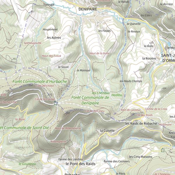 Plan cartographique de Étang des Chenaux