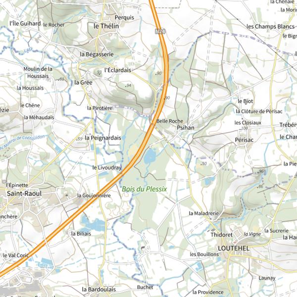 Plan cartographique de Étang des claies