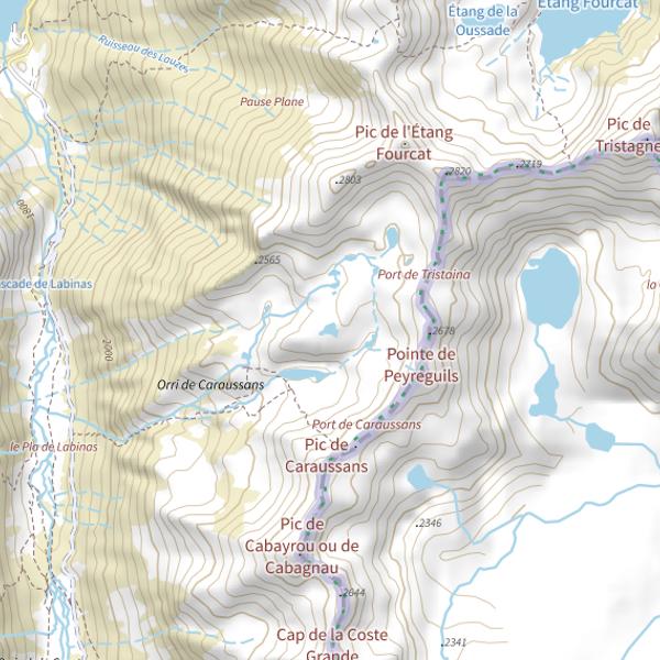 Plan cartographique de Étang des Clots