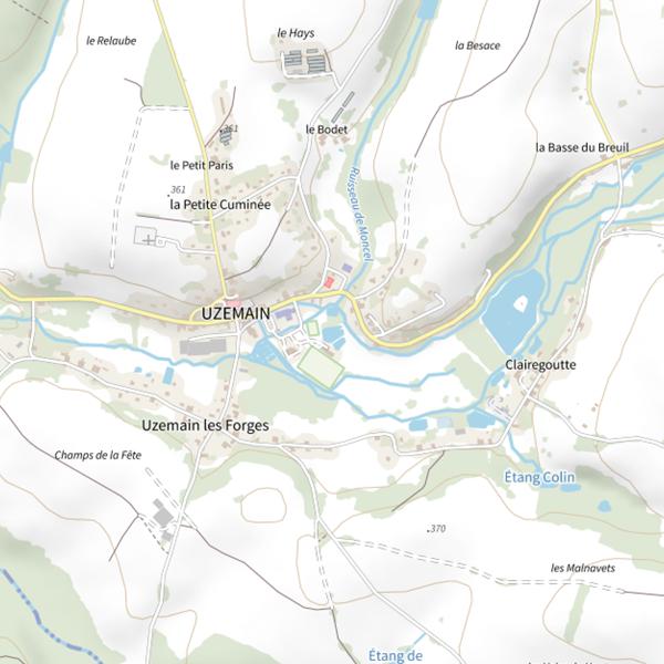 Plan cartographique de Étang des Colnots