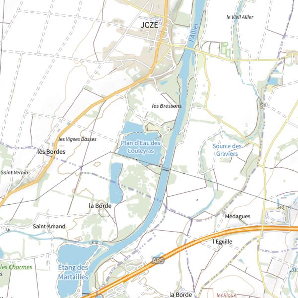 Plan cartographique de Étang des Couleyras