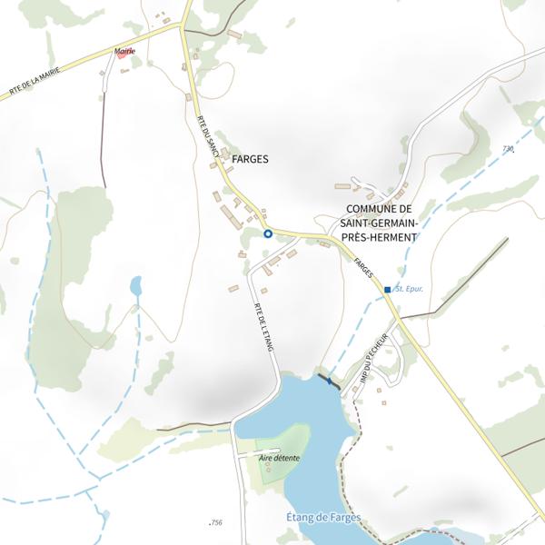 Plan cartographique de Étang des Coulières
