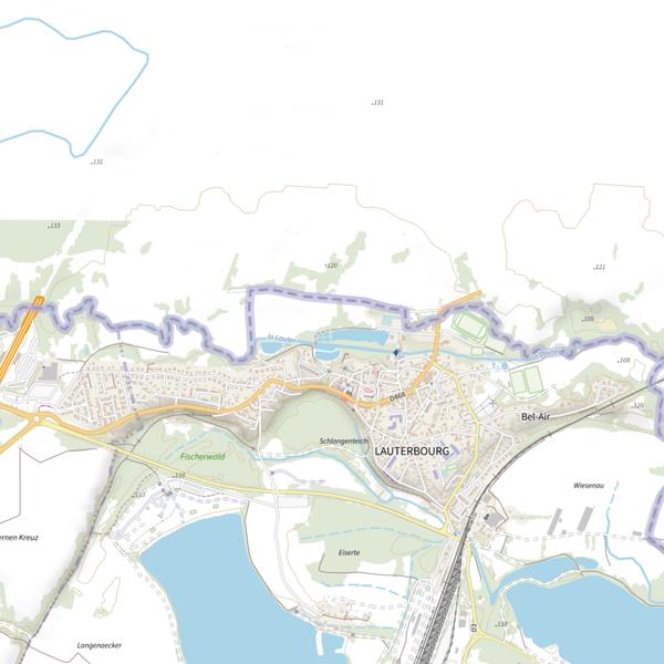 Plan cartographique de Étang des Cygnes