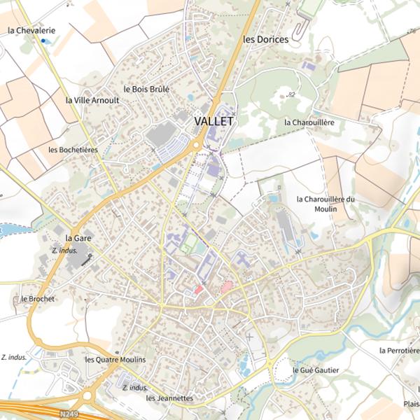 Plan cartographique de Étang des Dorices