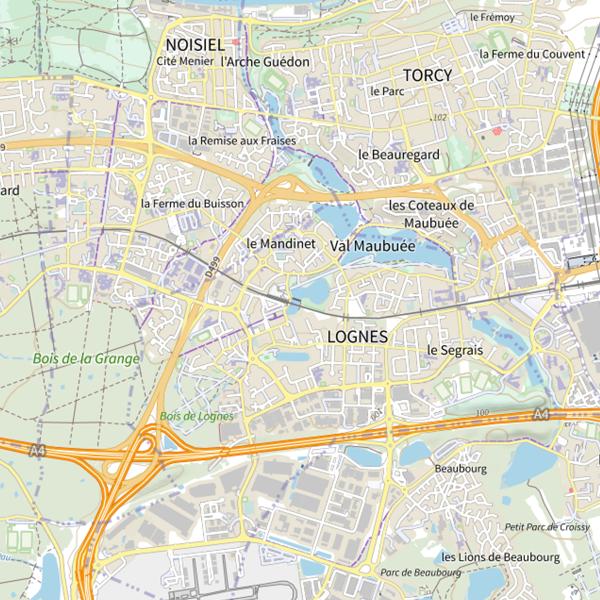 Plan cartographique de Étang des Ibis