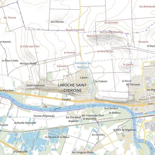 Plan cartographique de Étang des Iris