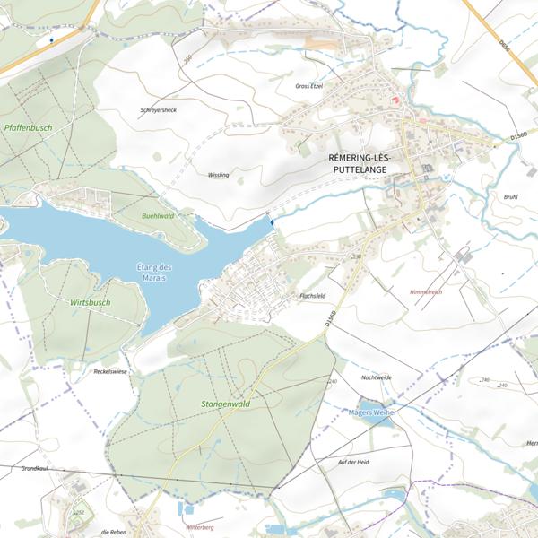 Plan cartographique de Étang des Marais