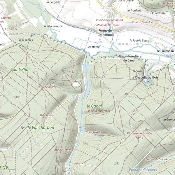 Plan cartographique de Étang des Marots