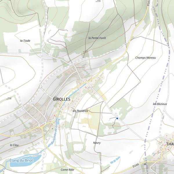 Plan cartographique de Étang des Marrault