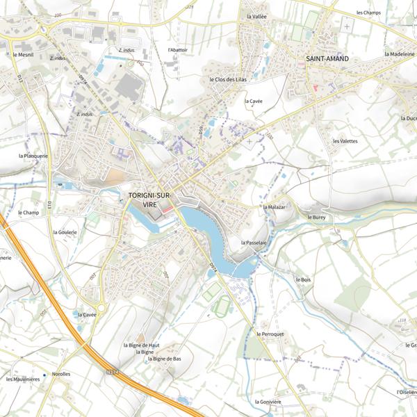 Plan cartographique de Étang des Matignons