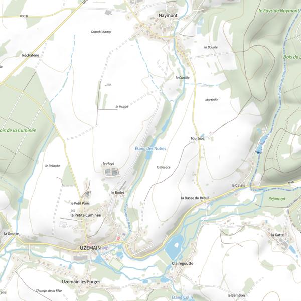 Plan cartographique de Étang des Nobes