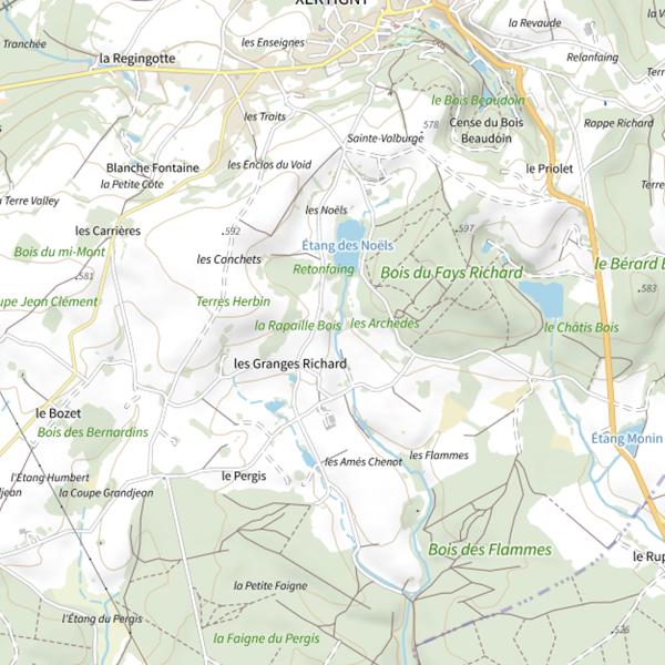 Plan cartographique de Étang des Noëls (Vosges)