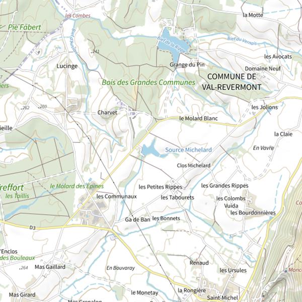 Plan cartographique de Étang des Pilles