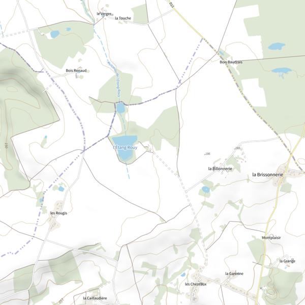 Plan cartographique de Étang des Princes