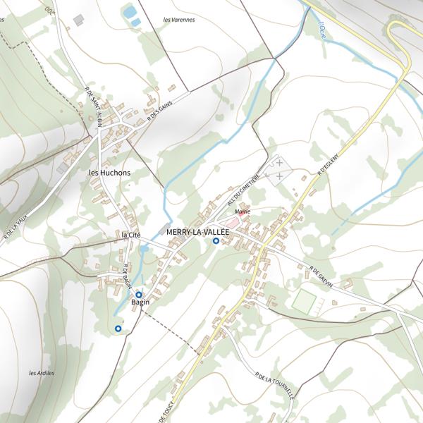 Plan cartographique de Étang des Rossignols