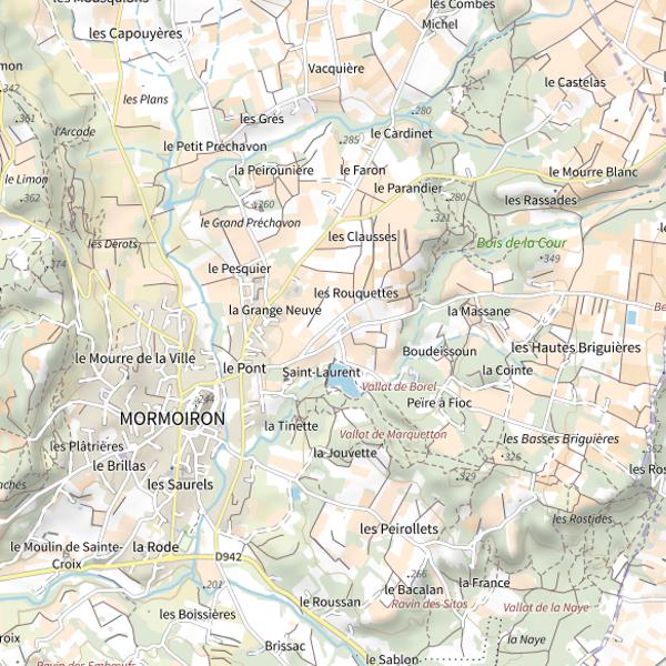 Plan cartographique de Étang des Salettes