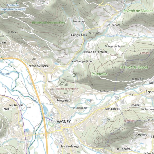 Plan cartographique de Étang des Sangsues