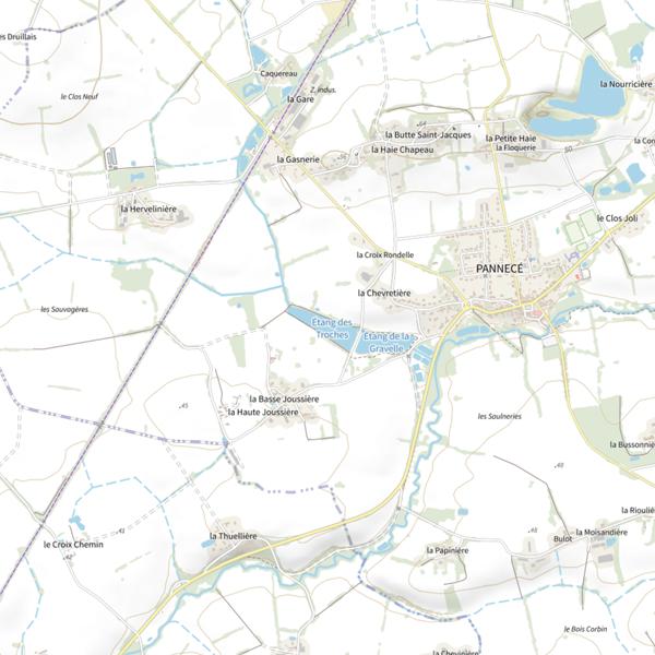 Plan cartographique de Étang des Troches