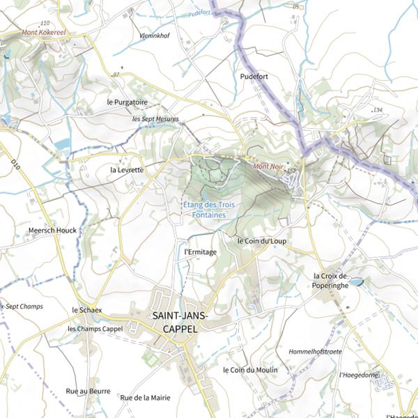 Plan cartographique de Étang des Trois Fontaines