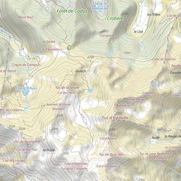 Plan cartographique de Étang d'Eychelle