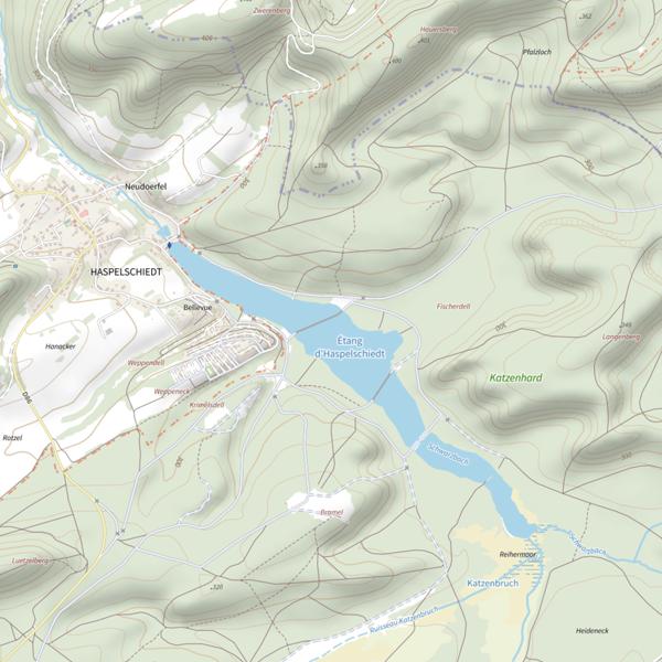 Plan cartographique de Étang d'Haspelschiedt